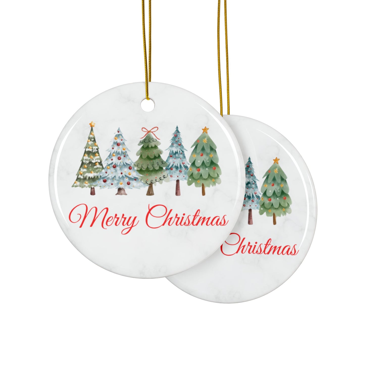 Merry Christmas Trees, Double-Sided (1pc, 3pcs, 5pcs, 10pcs)