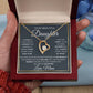 To My Daughter Love Mom Forever Love Necklace