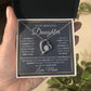 To My Daughter Love Mom Forever Love Necklace