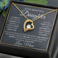 To My Daughter Love Mom Forever Love Necklace