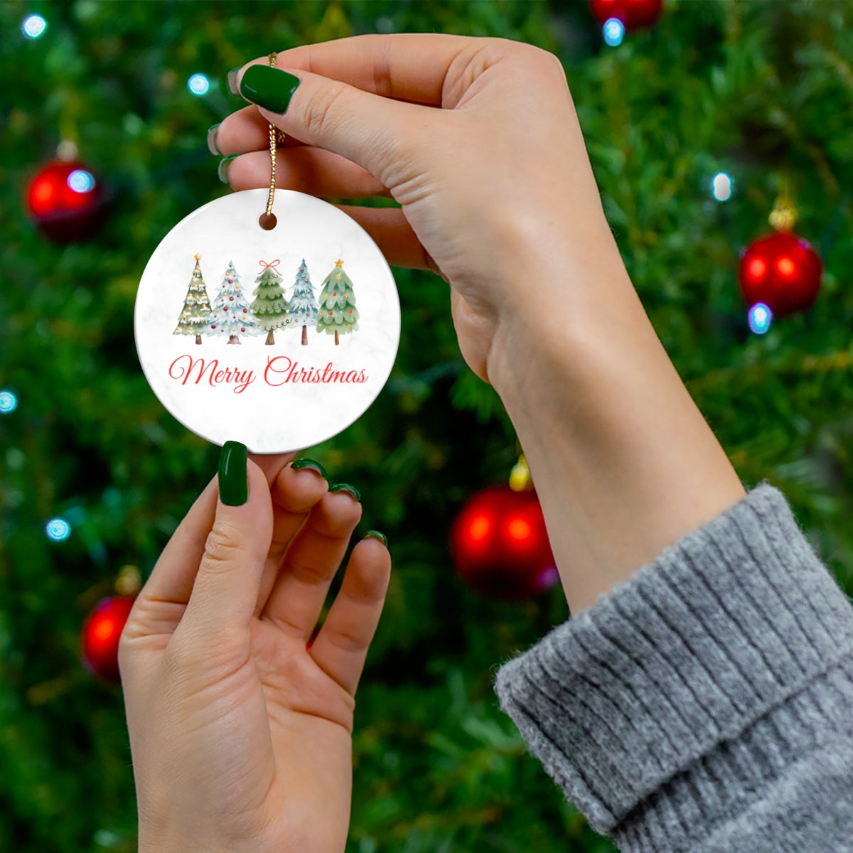 Merry Christmas Trees, Double-Sided (1pc, 3pcs, 5pcs, 10pcs)