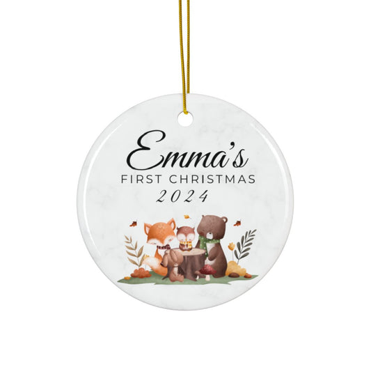 Babies First Christmas - Personalized Ceramic Ornament